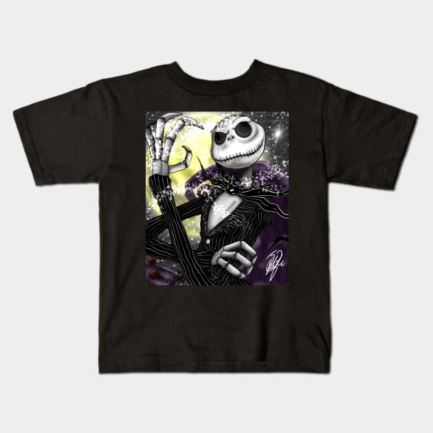 Hail to the Pumpkin King Kids T-Shirt by JenX